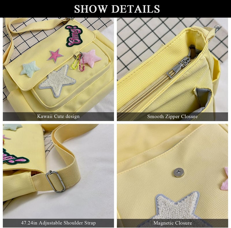 Extolove Cute Messenger Bag, Crossbody Bags for Women Kawaii Messenger Bags Purses - Image 5